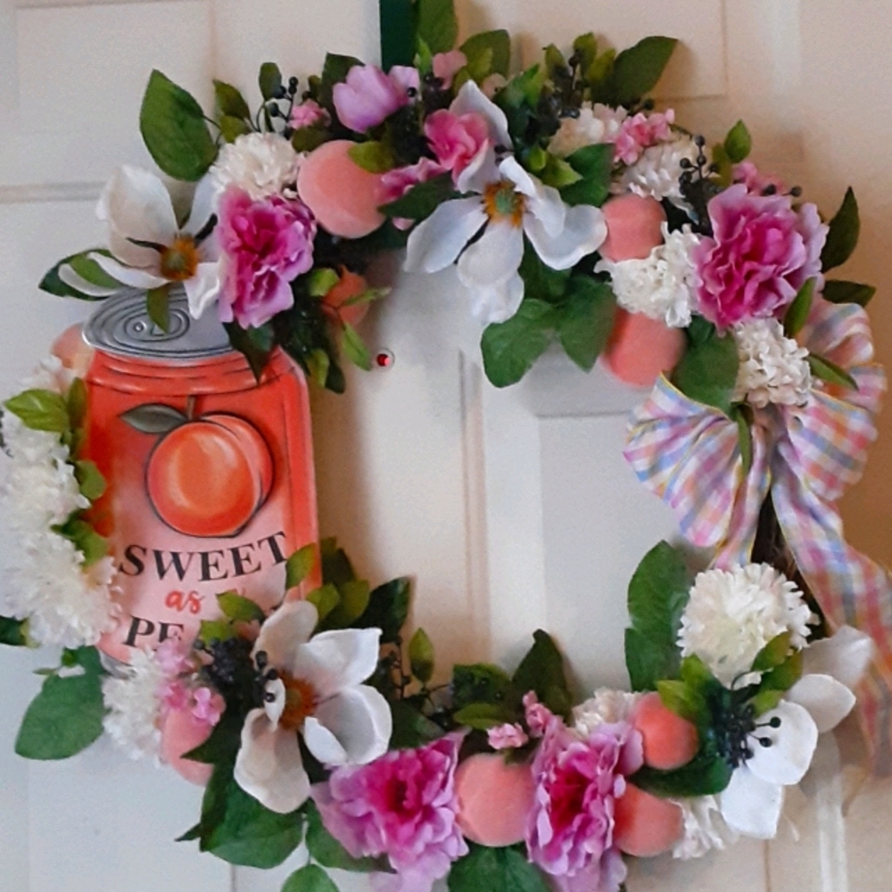 Sweet as a peach wreath